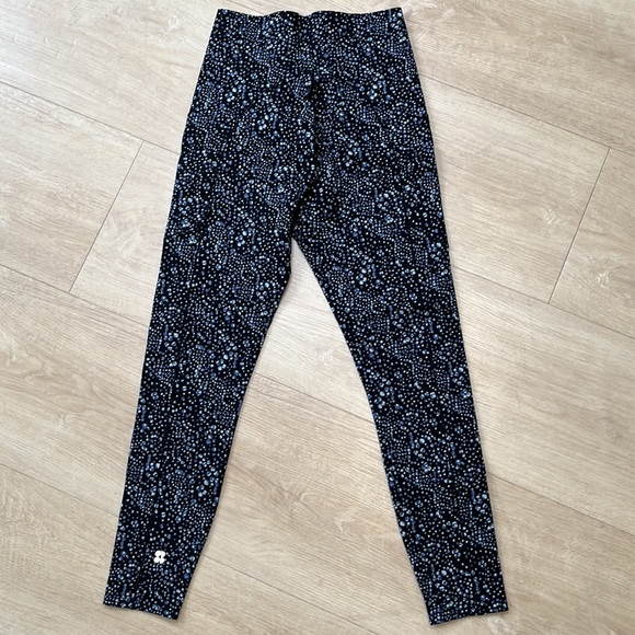 SWEATY BETTY POWER 7/8 HIGH-WAISTED WORKOUT LEGGINGS CELESTIAL DOT PRINT 0588 - Picture 5 of 8